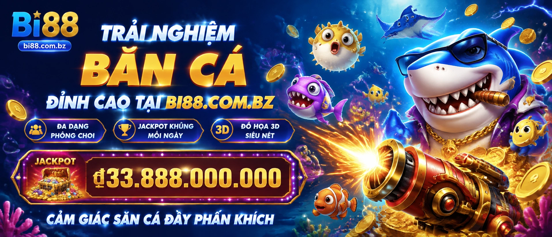 Bắn Cá Đại Dương chủ đề biển xanh