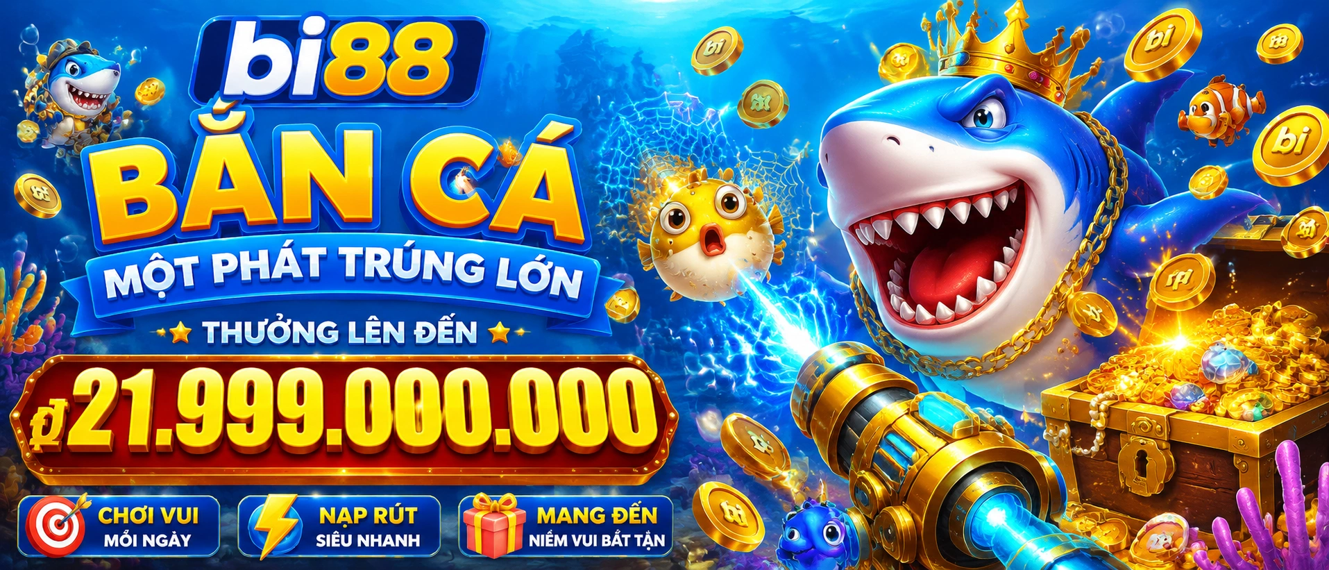 Jackpot Cá với hiệu ứng đại dương và điểm nhấn thưởng